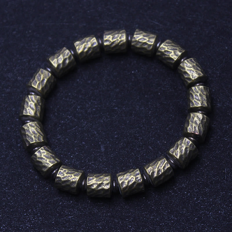 Wear FengShui Copper Meteorite Crater Pattern Luck Bracelet
