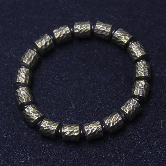 Wear FengShui Copper Meteorite Crater Pattern Luck Bracelet