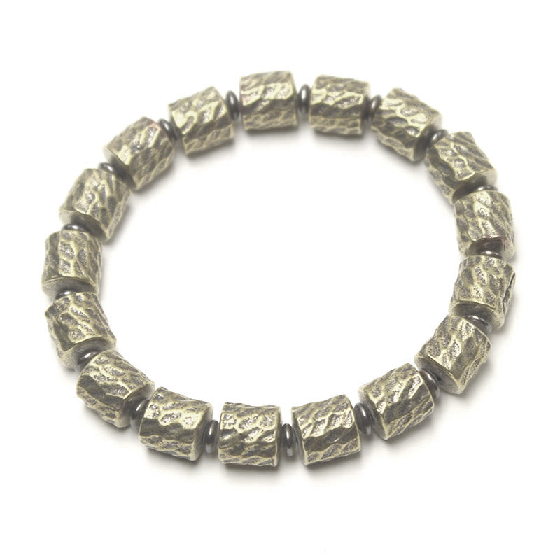 Wear FengShui Copper Meteorite Crater Pattern Luck Bracelet