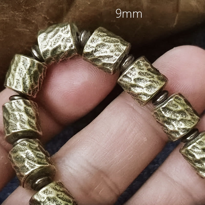 Wear FengShui Copper Meteorite Crater Pattern Luck Bracelet