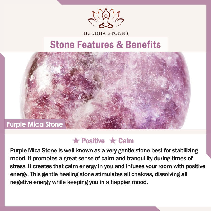 Wear FengShui Purple Mica Stone Positive Bracelet