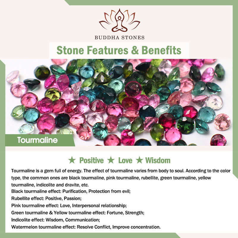 Wear FengShui Tourmaline Wisdom Flower Bracelet