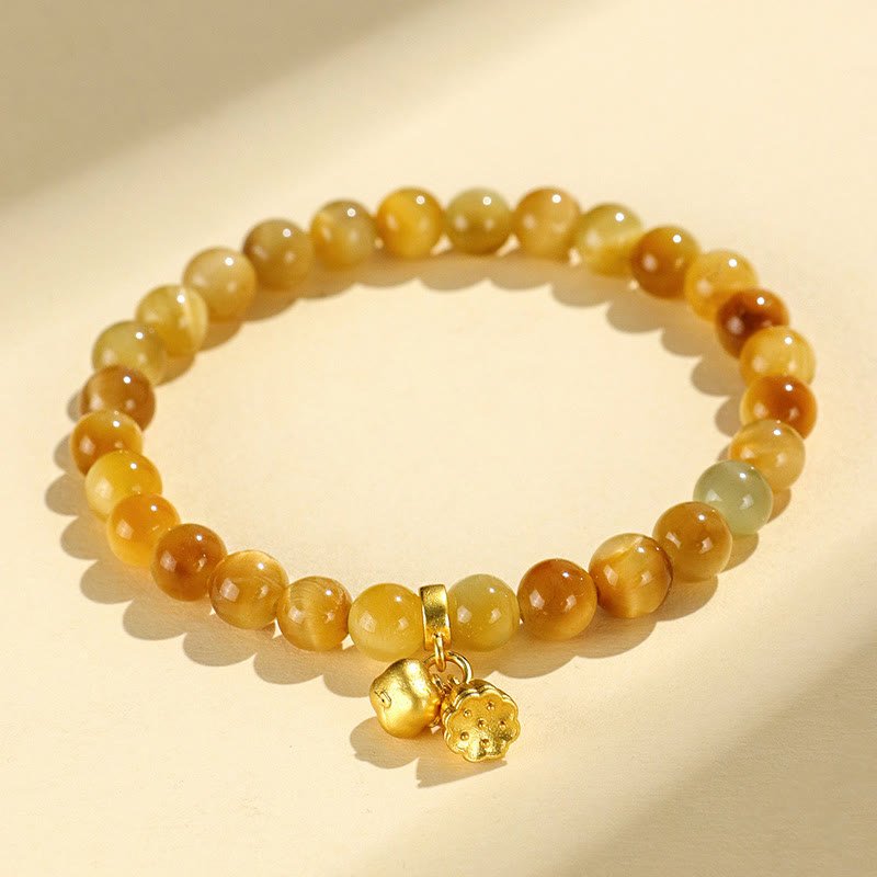 Wear FengShui Tiger Eye Fu Character Bamboo Koi Fish Lotus Om Mani Padme Hum Protection Bracelet