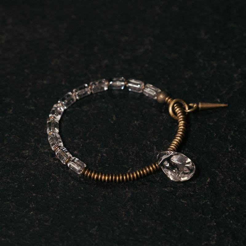 Wear FengShui Copper White Crystal Luck Bracelet