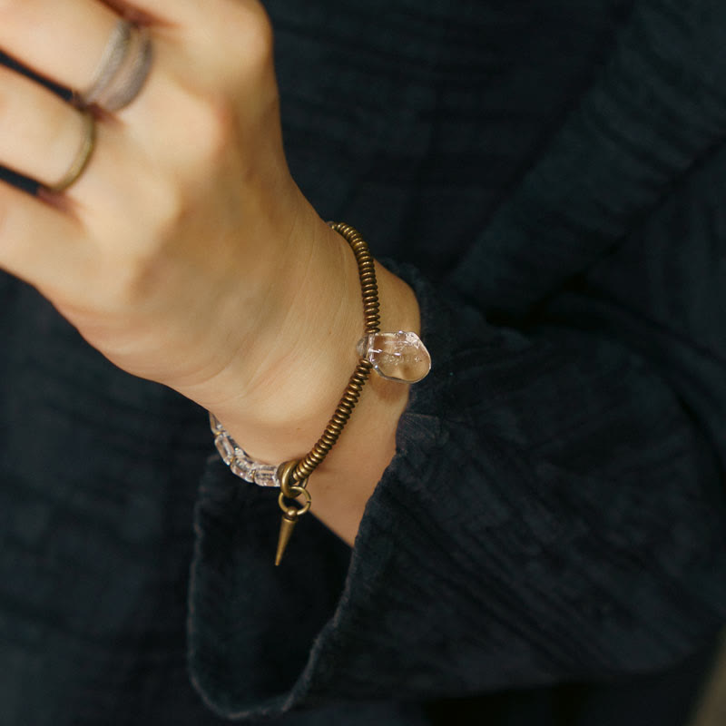 Wear FengShui Copper White Crystal Luck Bracelet