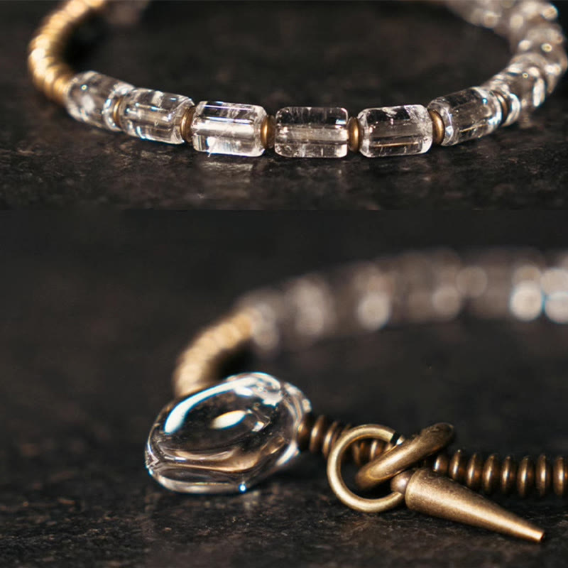 Wear FengShui Copper White Crystal Luck Bracelet