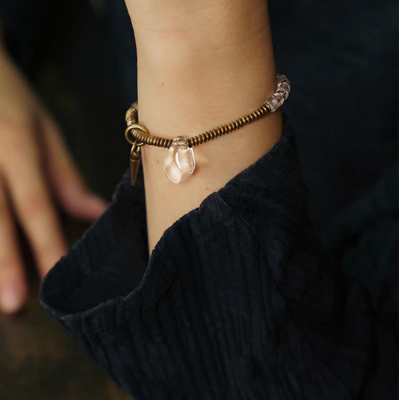 Wear FengShui Copper White Crystal Luck Bracelet