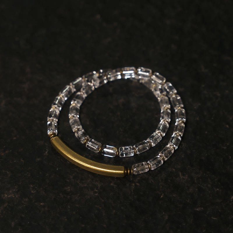 Wear FengShui Square White Crystal Copper Luck Bracelet
