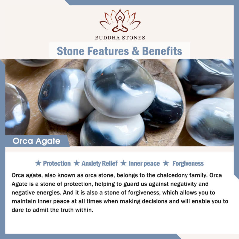 Wear FengShui Orca Agate Protection Bracelet