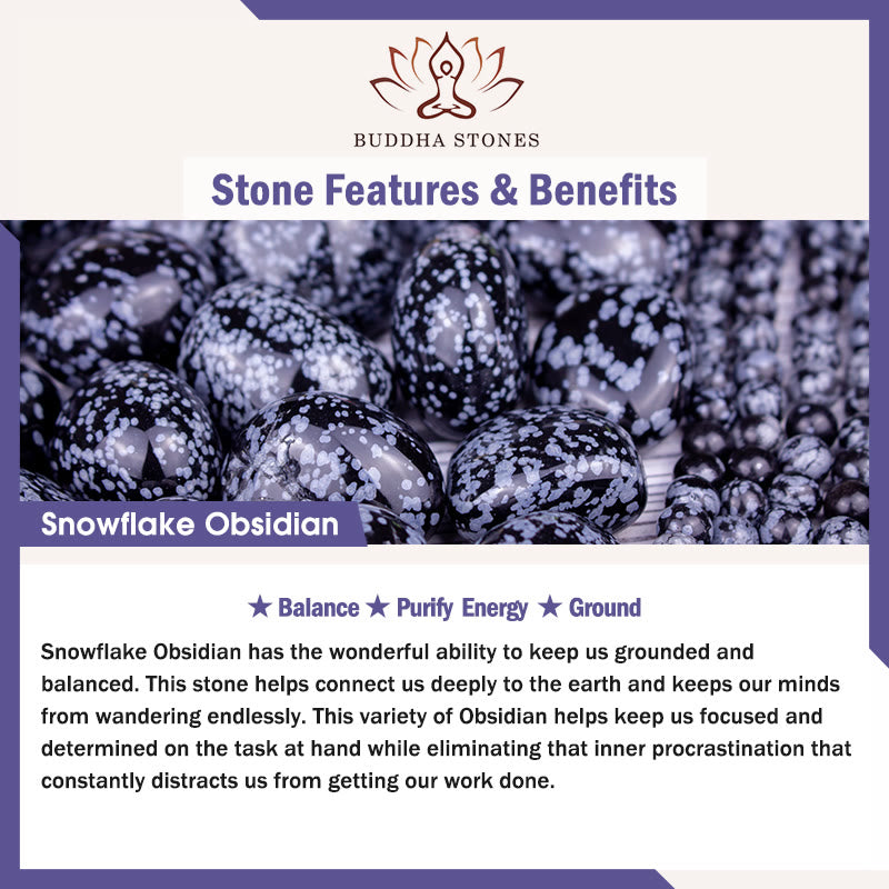 Wear FengShui New Job Green Aventurine Sodalite Snowflake Obsidian Energy Bracelet