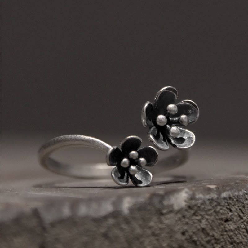 Wear FengShui 925 Sterling Silver Flowers Ring
