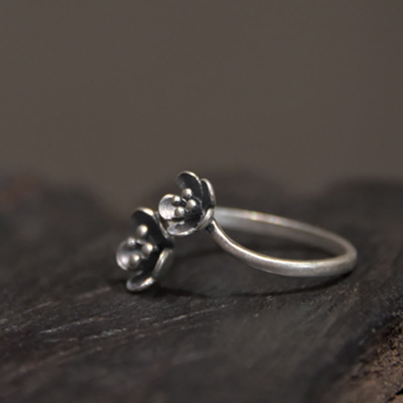 Wear FengShui 925 Sterling Silver Flowers Ring