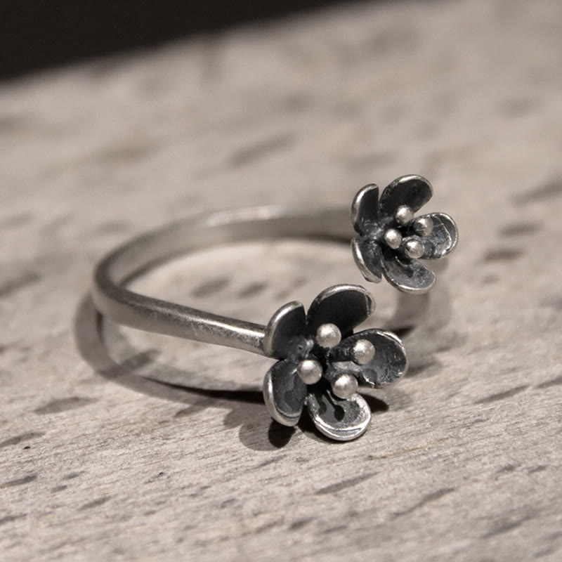Wear FengShui 925 Sterling Silver Flowers Ring