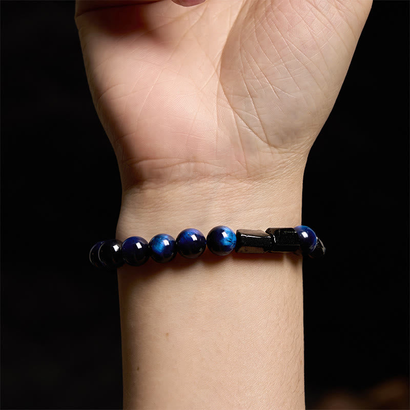 Wear FengShui "Wishing You Strength and Clarity" Blue Tiger Eye Bracelet Includes Gift Message Card