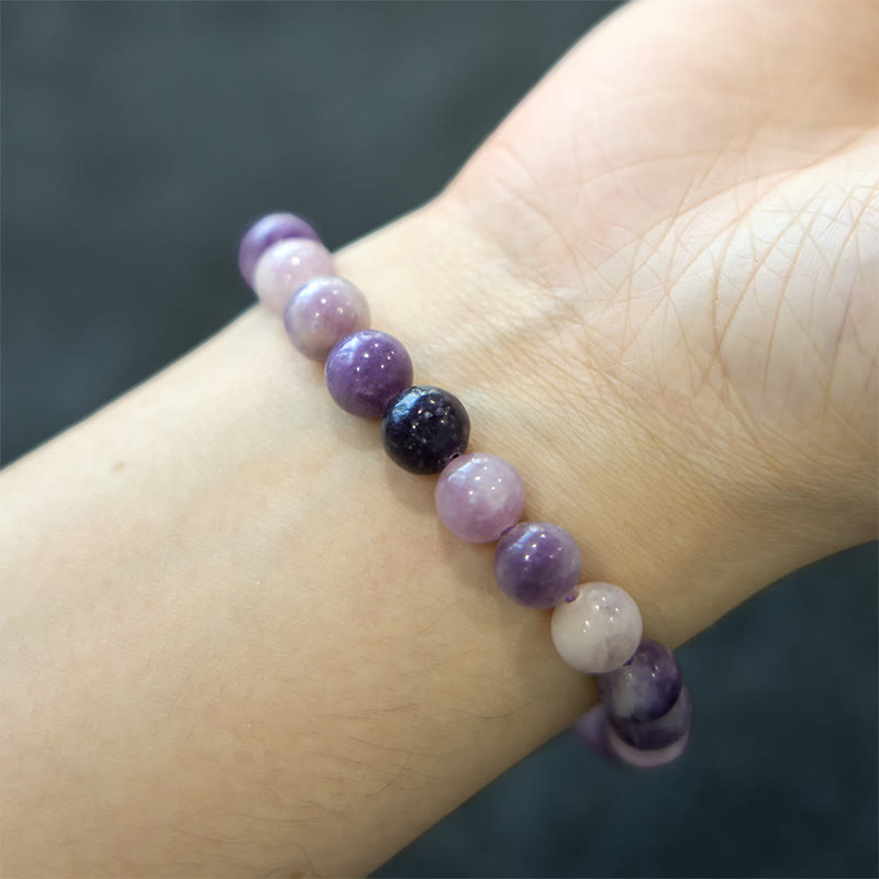 Wear FengShui Purple Mica Stone Positive Bracelet