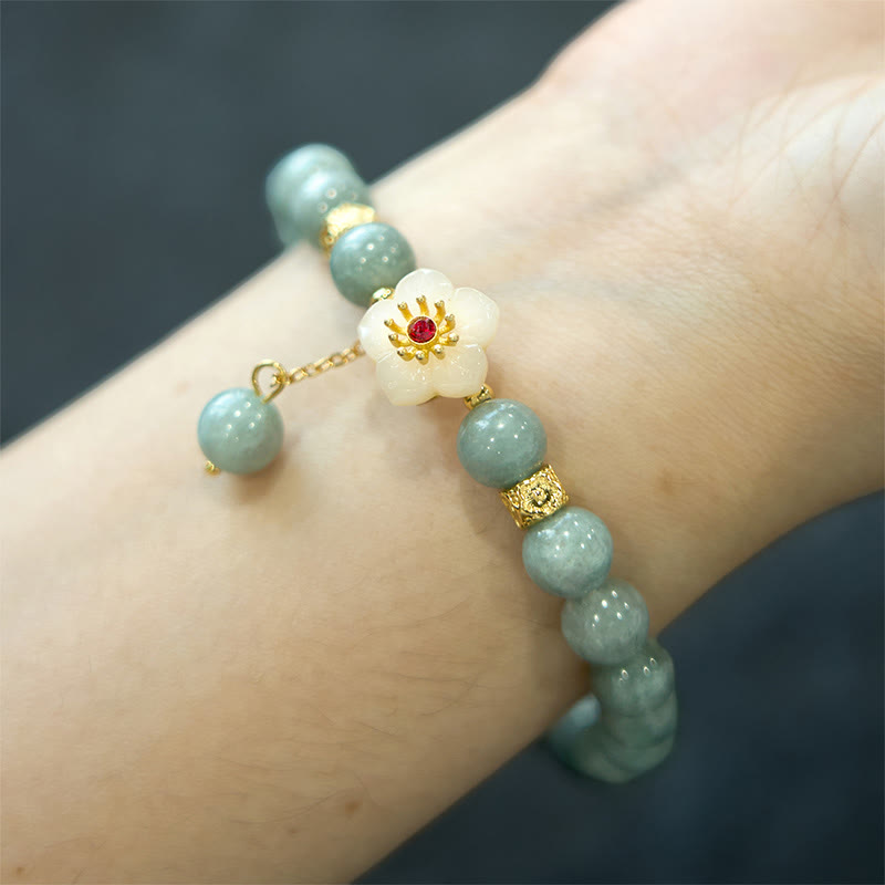 Wear FengShui Jade Abundance Flower Bracelet