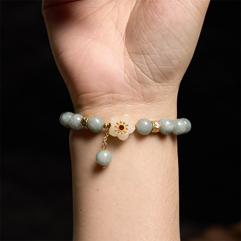 Wear FengShui Jade Abundance Flower Bracelet