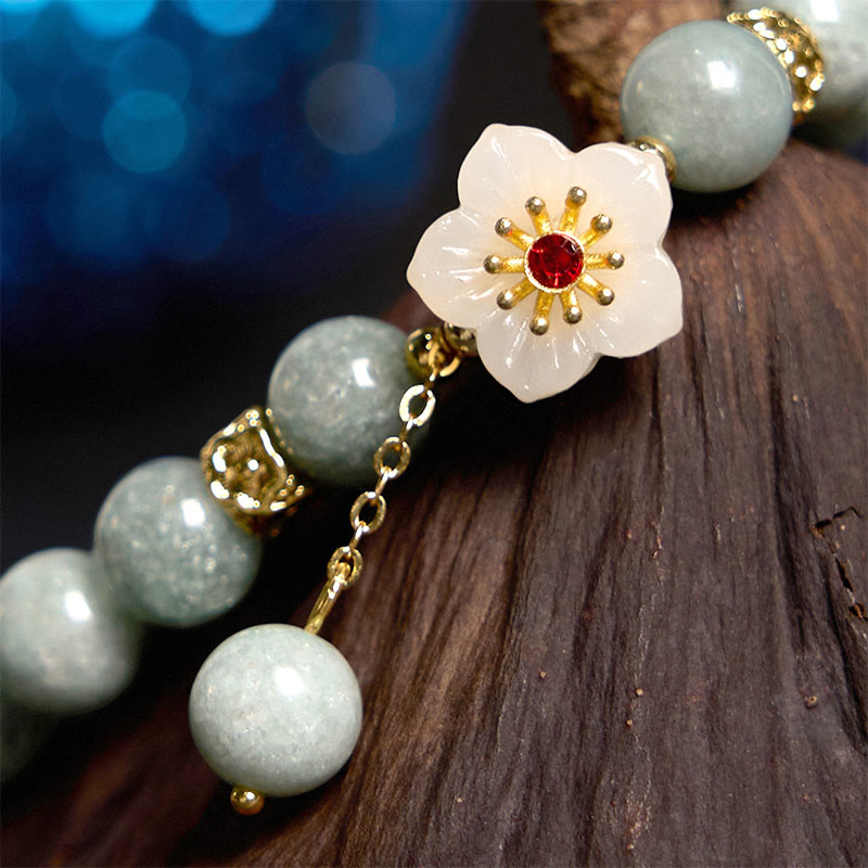 Wear FengShui Jade Abundance Flower Bracelet