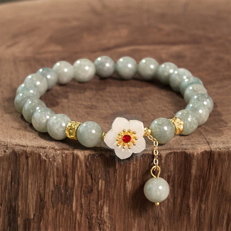 Wear FengShui Jade Abundance Flower Bracelet