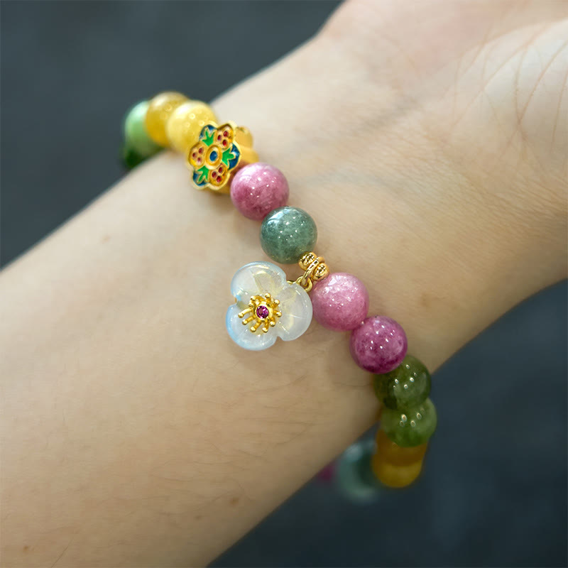 Wear FengShui Tourmaline Wisdom Flower Bracelet