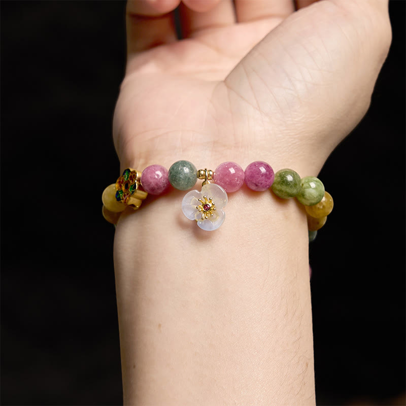 Wear FengShui Tourmaline Wisdom Flower Bracelet