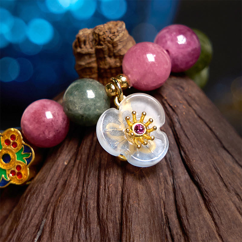 Wear FengShui Tourmaline Wisdom Flower Bracelet