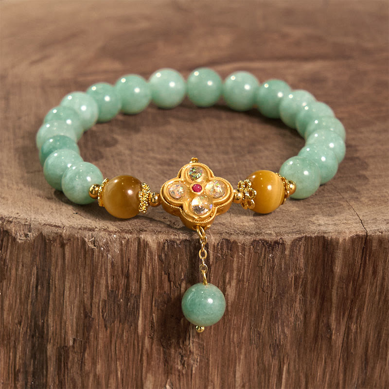 Wear FengShui Jade Yellow Tiger Eye Prosperity Bracelet