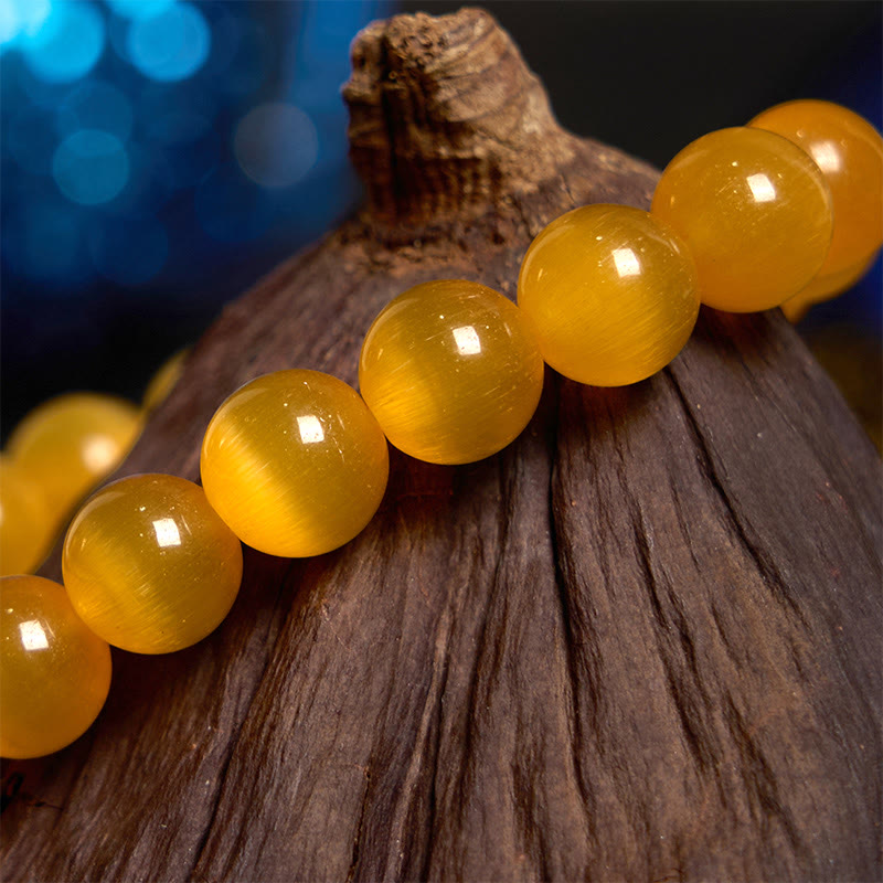 Wear FengShui Cat's Eye Chrysoberyl Flower Love Bracelet