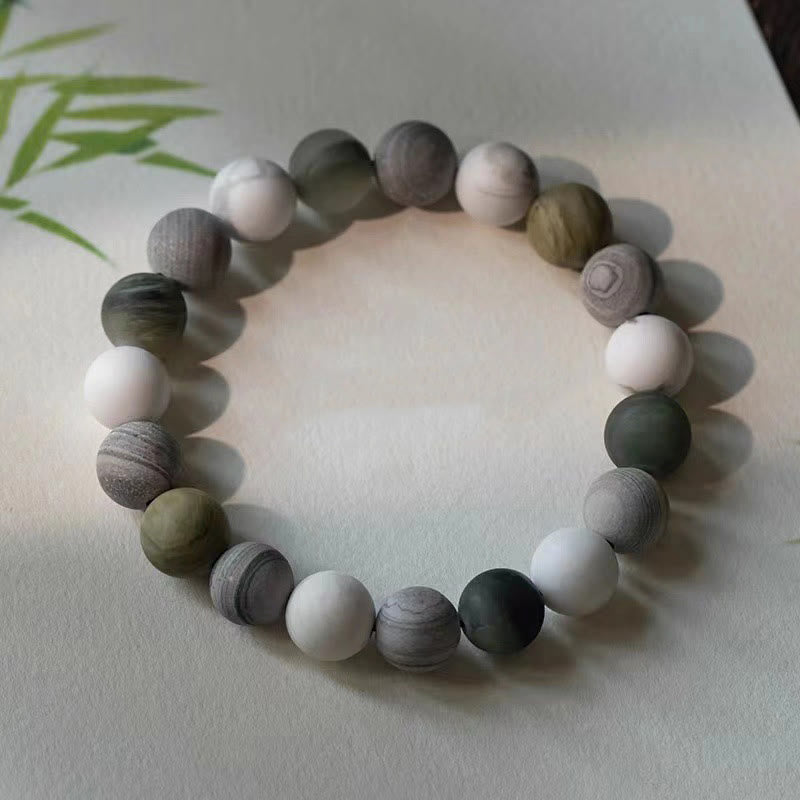 Wear FengShui White Turquoise Picasso Jasper Green Calcite Blessing Bracelet