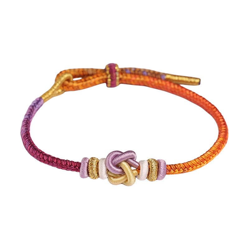Wear FengShui Colorful String Heart Knot Protection Braided Bracelet