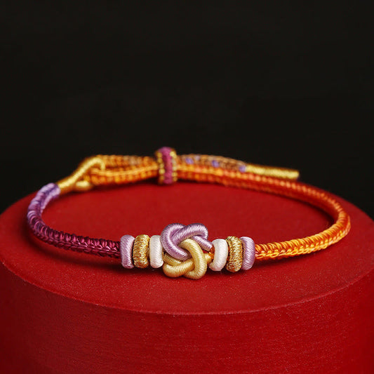 Wear FengShui Colorful String Heart Knot Protection Braided Bracelet