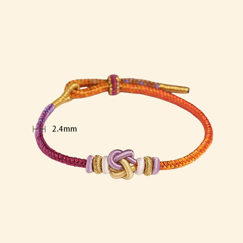 Wear FengShui Colorful String Heart Knot Protection Braided Bracelet