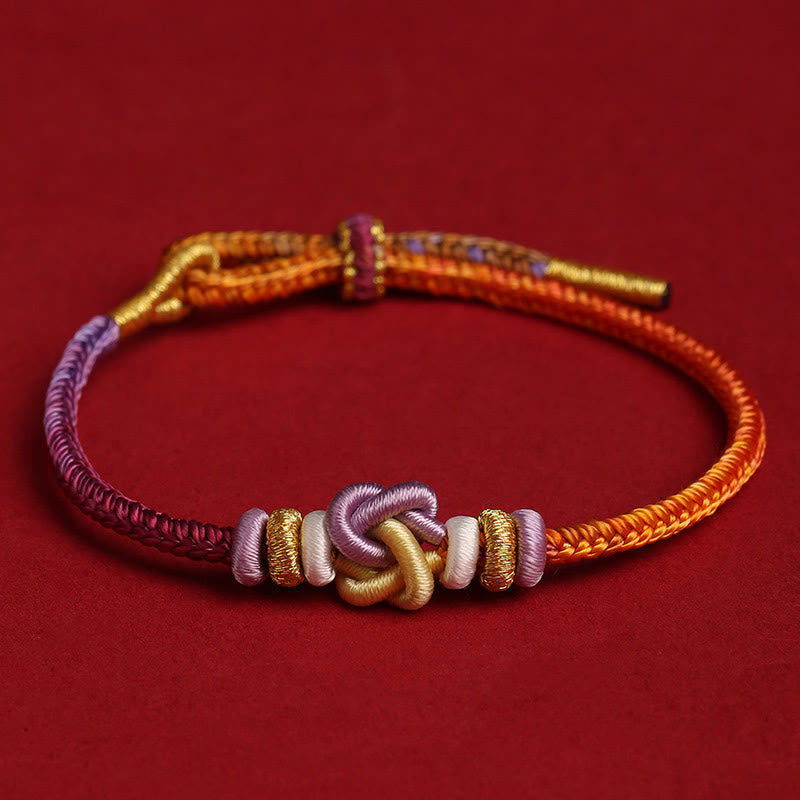 Wear FengShui Colorful String Heart Knot Protection Braided Bracelet