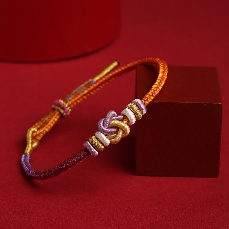 Wear FengShui Colorful String Heart Knot Protection Braided Bracelet