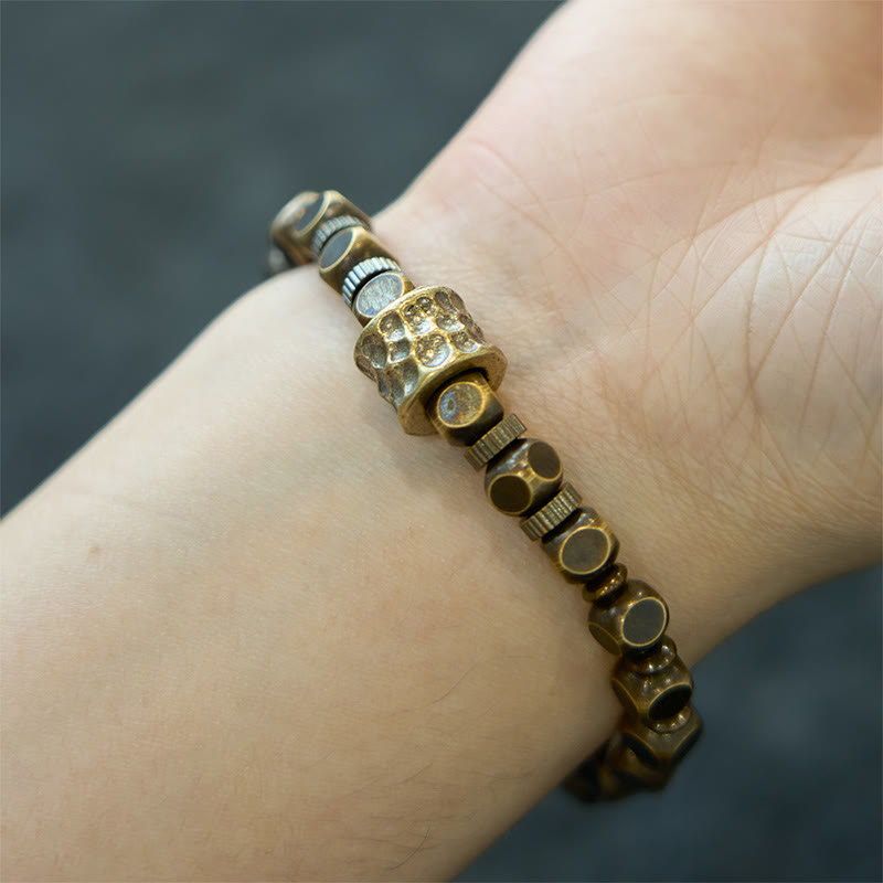 Wear FengShui Copper Meteorite Pattern Balance Bracelet