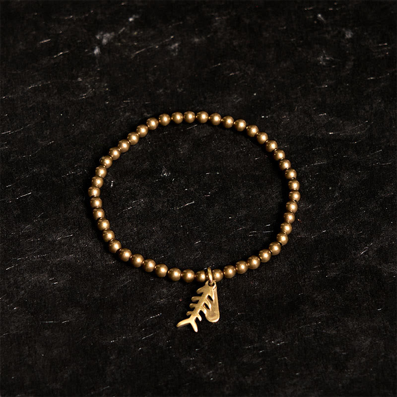 Wear FengShui Copper Fish Bone Healing Bracelet