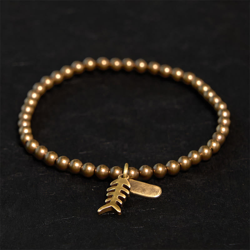 Wear FengShui Copper Fish Bone Healing Bracelet