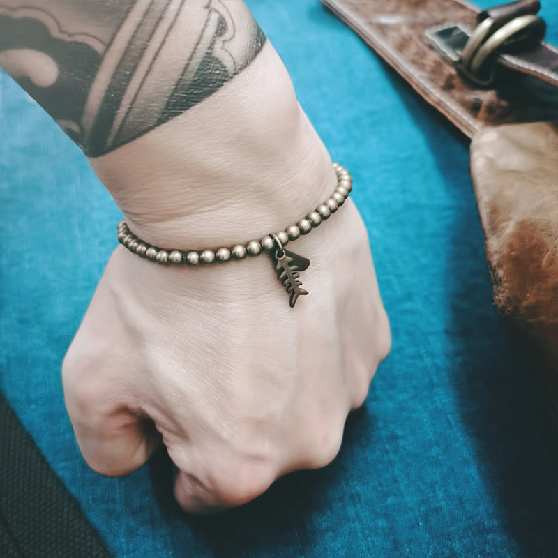 Wear FengShui Copper Fish Bone Healing Bracelet
