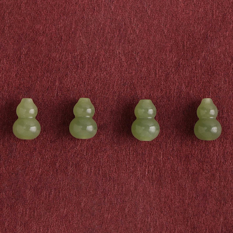 Wear FengShui Natural Hetian Jade Gourd Protection Luck Braided Bracelet Anklet