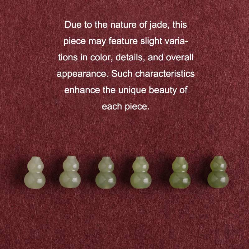Wear FengShui Natural Hetian Jade Gourd Protection Luck Braided Bracelet Anklet