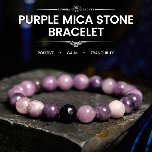 Wear FengShui Purple Mica Stone Positive Bracelet
