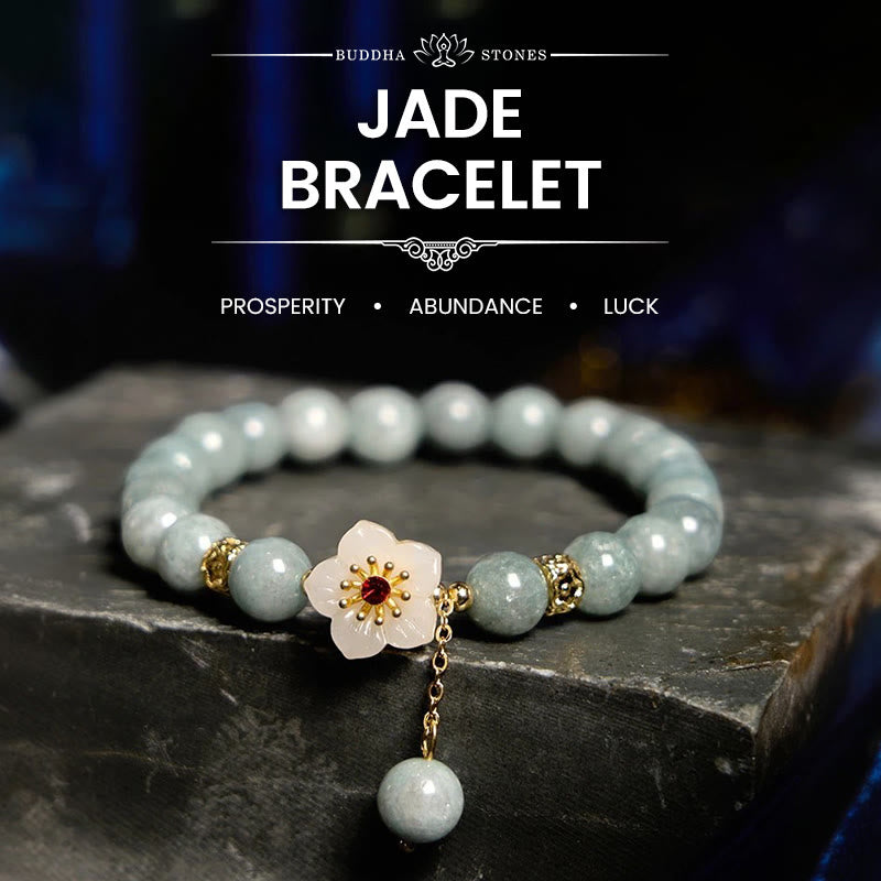 Wear FengShui Jade Abundance Flower Bracelet