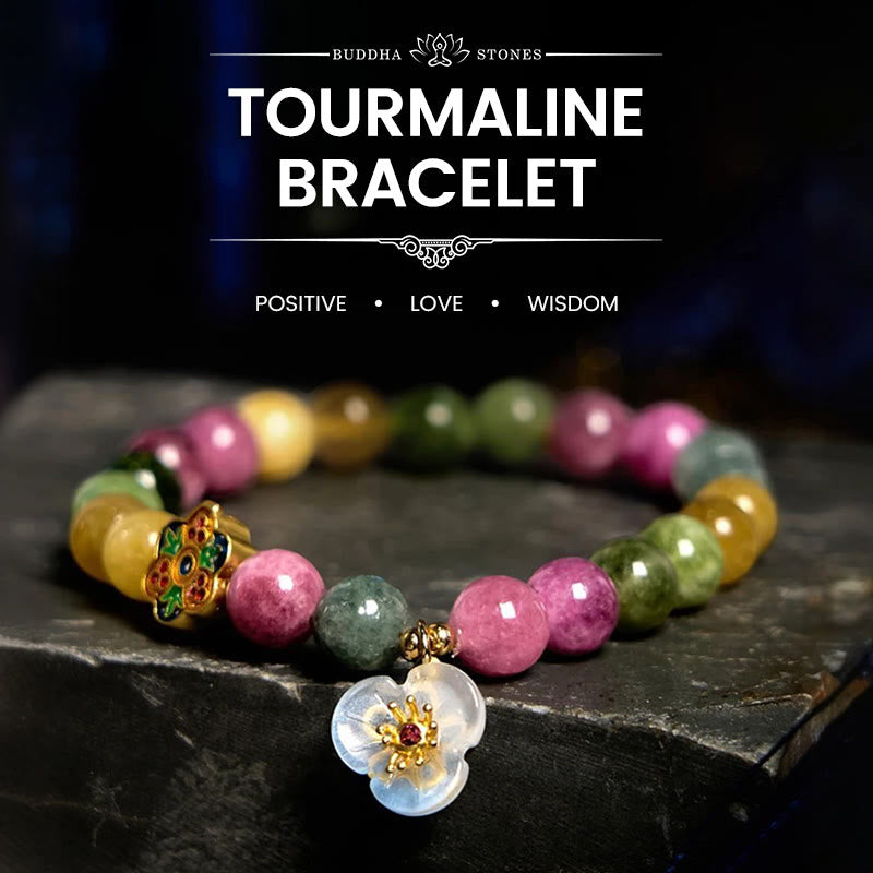 Wear FengShui Tourmaline Wisdom Flower Bracelet