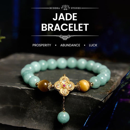 Wear FengShui Jade Yellow Tiger Eye Prosperity Bracelet