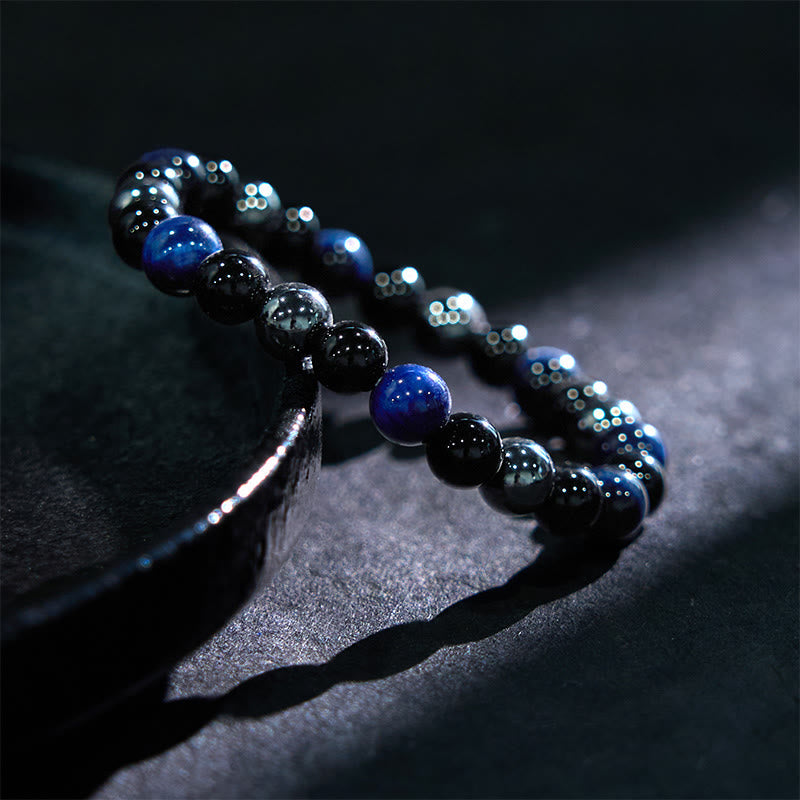Wear FengShui Natural Tiger's Eye Obsidian Hematite Positive Powerful Bracelet