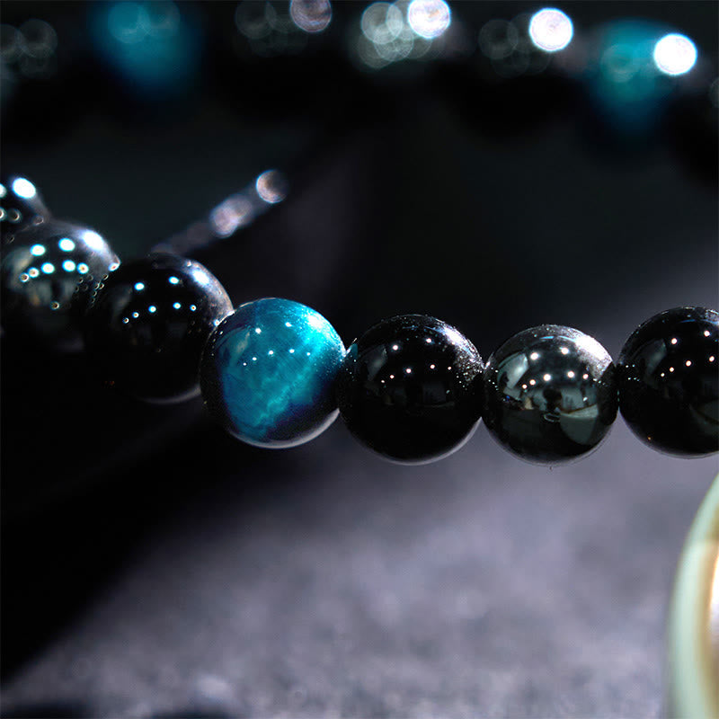 Wear FengShui Natural Tiger's Eye Obsidian Hematite Positive Powerful Bracelet