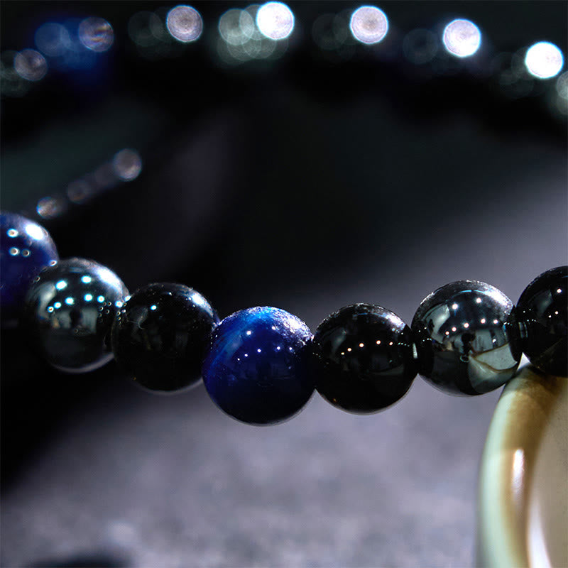 Wear FengShui Natural Tiger's Eye Obsidian Hematite Positive Powerful Bracelet