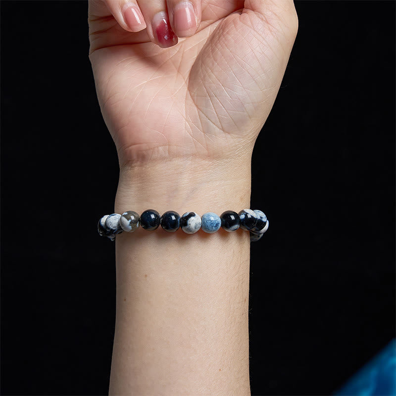 Wear FengShui "May the Stars Guide Your Dreams" Orca Agate Bracelet Includes Gift Message Card