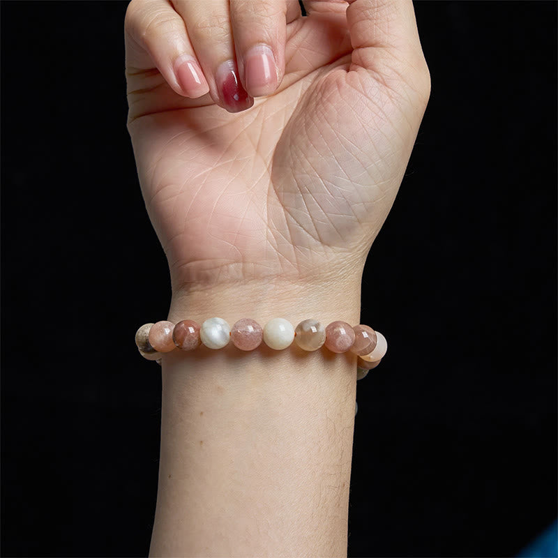 Wear FengShui Peach Moonstone Healing Bracelet