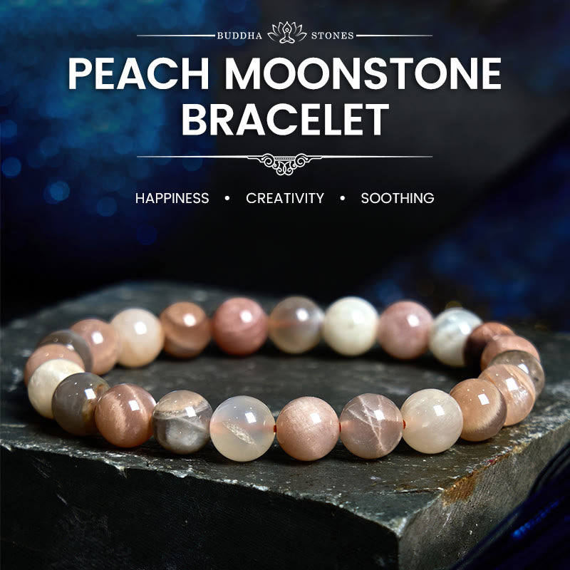 Wear FengShui Peach Moonstone Healing Bracelet